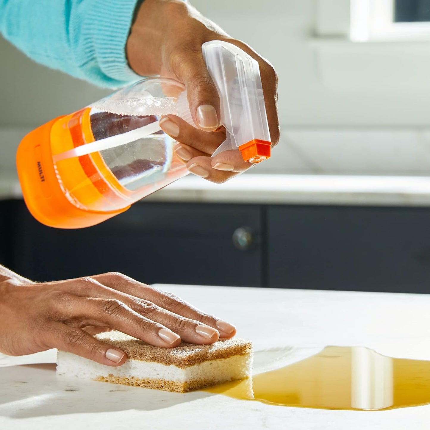 Grove Co. Multi-Purpose Cleaner, Refill Concentrate (6 x 1 Fl Oz) Plant-based Household Cleaning Supplies, Ammonia & Chlorine Free, No Plastic Waste, Orange & Rosemary Scent, Total 3 x 2 Pack Refills