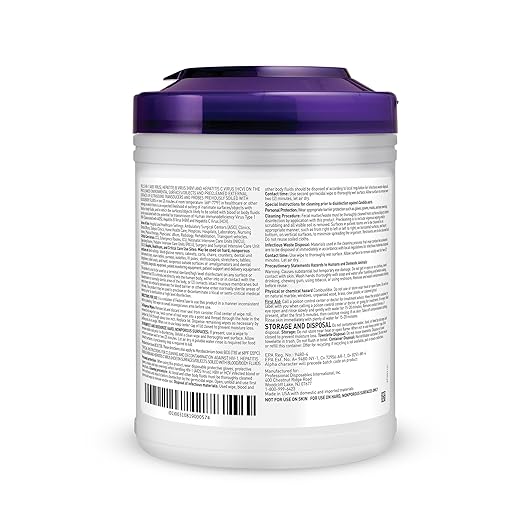 Professional Disposables Surface Disinfectant Super Sani-Cloth Wipes, 160Count (Pack of 2)