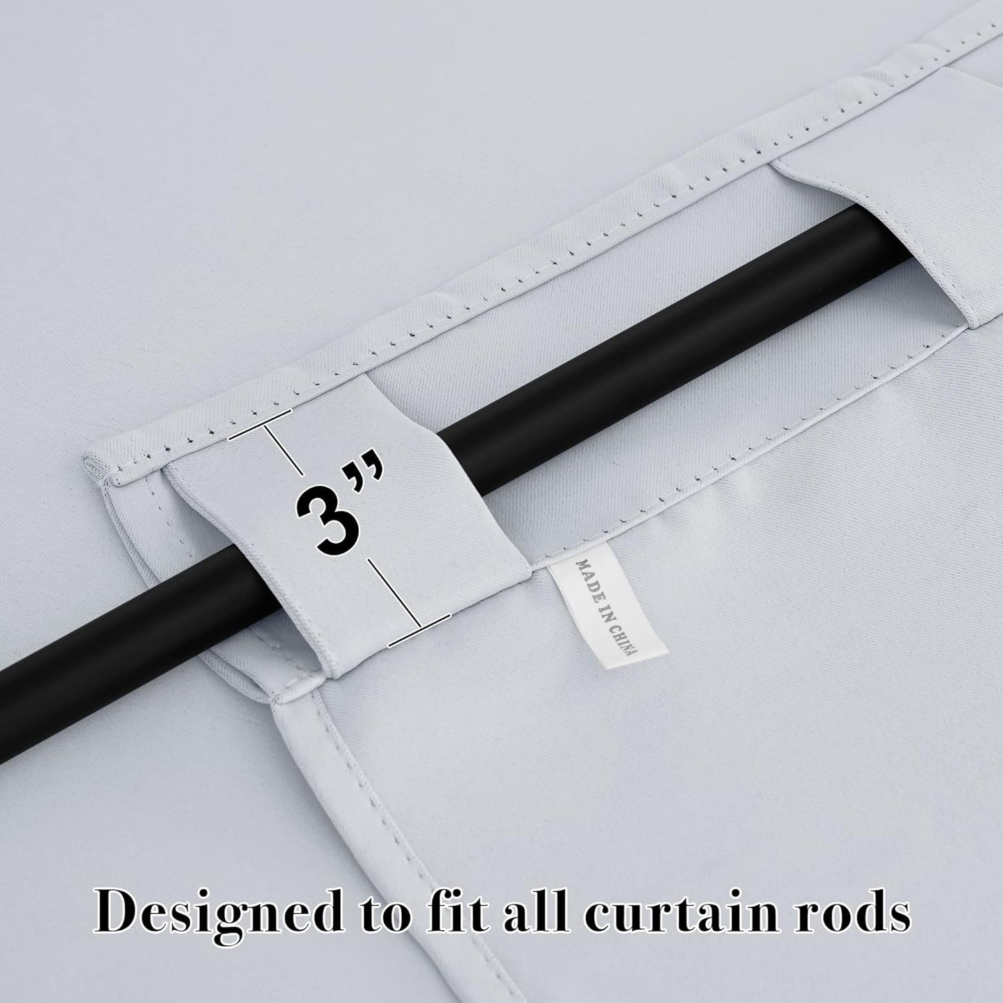 RYB HOME Room Darkening Kitchen Curtains 2 Panels Set,Thermal Insulated Small Window Treatment Heavy Duty Privacy Tiers for Laundry Bedroom Bathroom, Greyish White, W42 x L36 inch