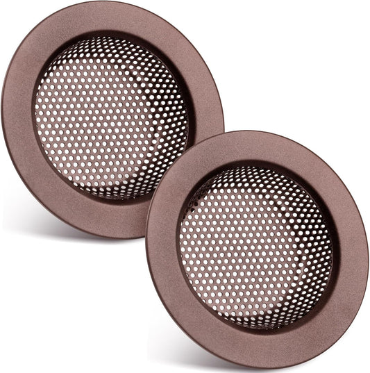 Retisee 2 Pcs Sink Strainer Stainless Steel Kitchen Sink Drain Strainer Basket Cover Mesh Hair Food Catcher, Large Wide Rim of 4.4 Diameter(Oil Rubbed Bronze)