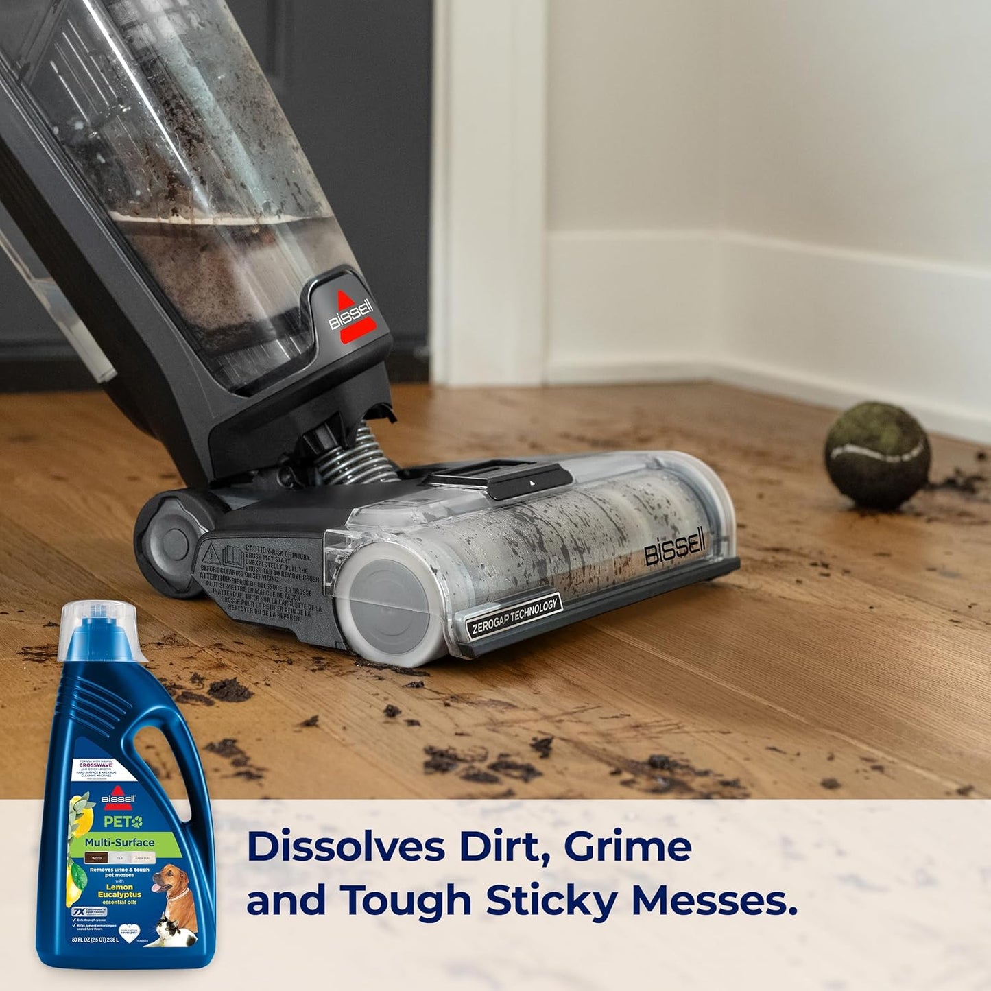 Bissell Multi-Surface Pet with Citrus, 3444G, 80oz, Safe on Sealed Hard Floors and Area Rugs, Removes tough pet messes and elimantes odors, Lemon Eucalyptus Essential Oils