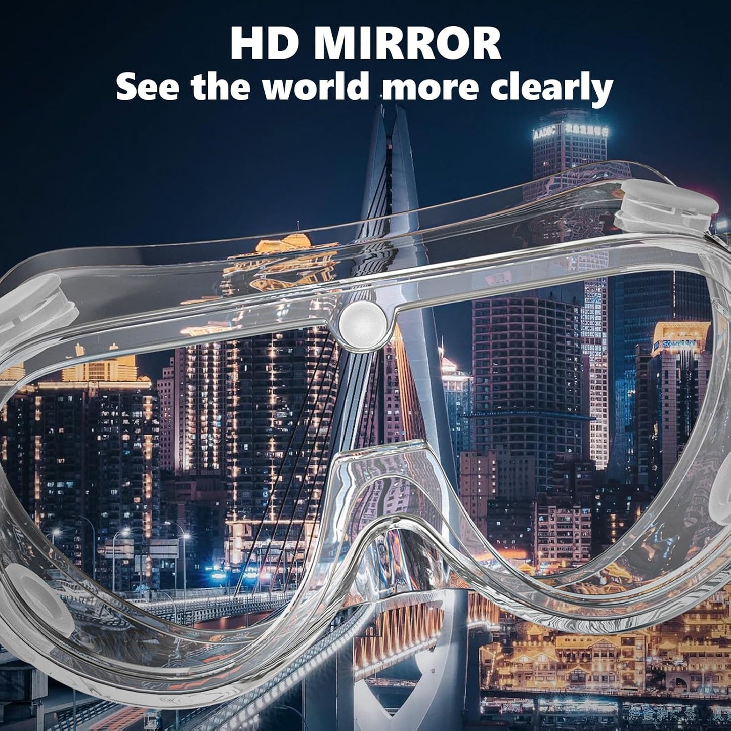 Super More 3PCS Anti-Fog Protective Safety Goggles Clear Lens Wide-Vision Adjustable Chemical Splash Eye Protection Soft Lightweight Eyewear