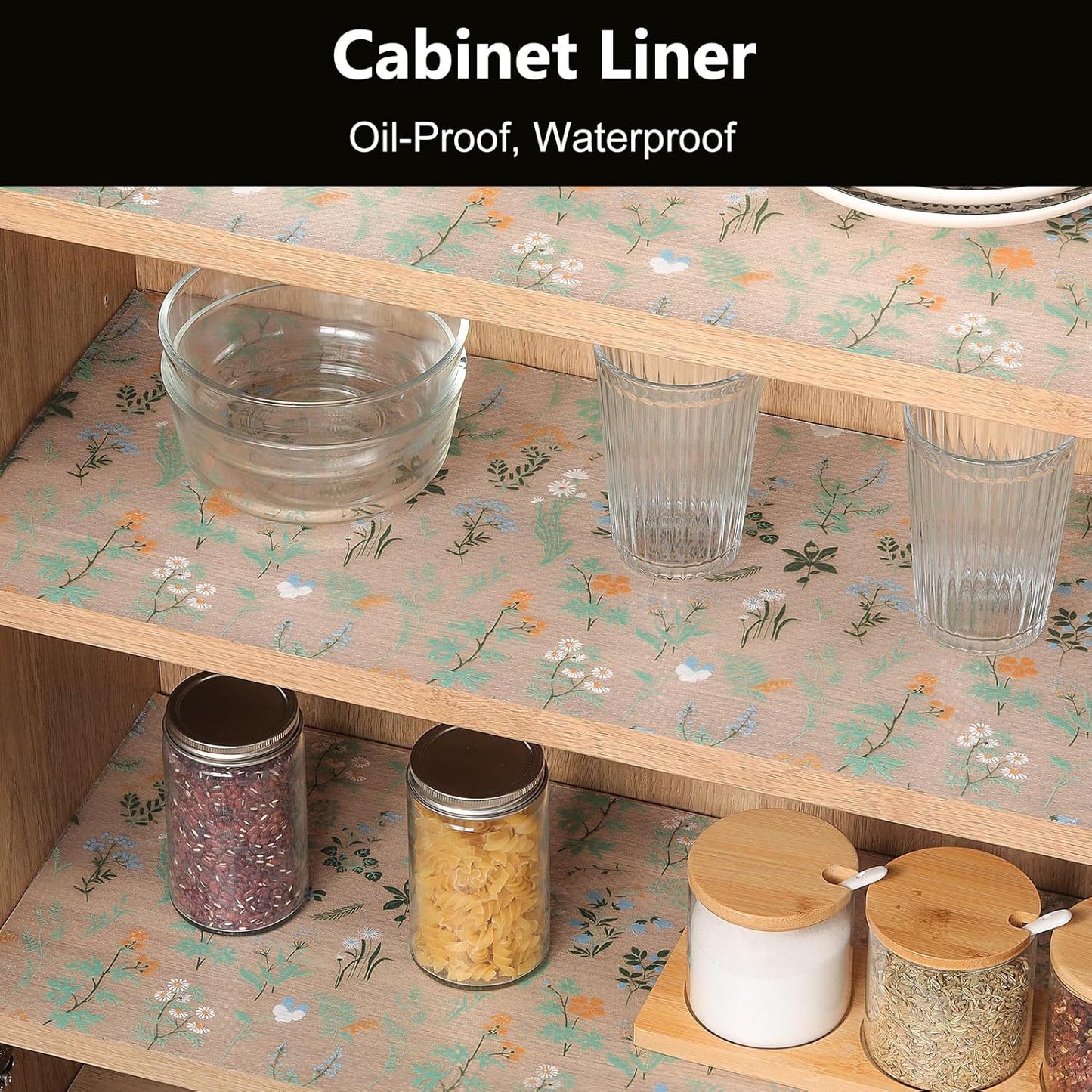 INNOLITES Shelf Liners for Kitchen Cabinets – Drawer Liner Waterproof & Oil-Proof, Non-Adhesive EVA Mat – Durable & Washable – for Shelves, Cupboard, Dresser 11.8" x 236"