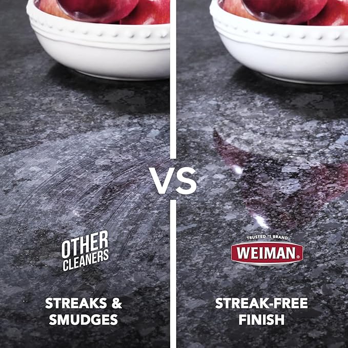Weiman Granite Cleaner and Polish - 24 Ounce 6 Pack - For Granite Marble Soapstone Quartz Quartzite Slate Limestone Corian Laminate Tile Countertop and More
