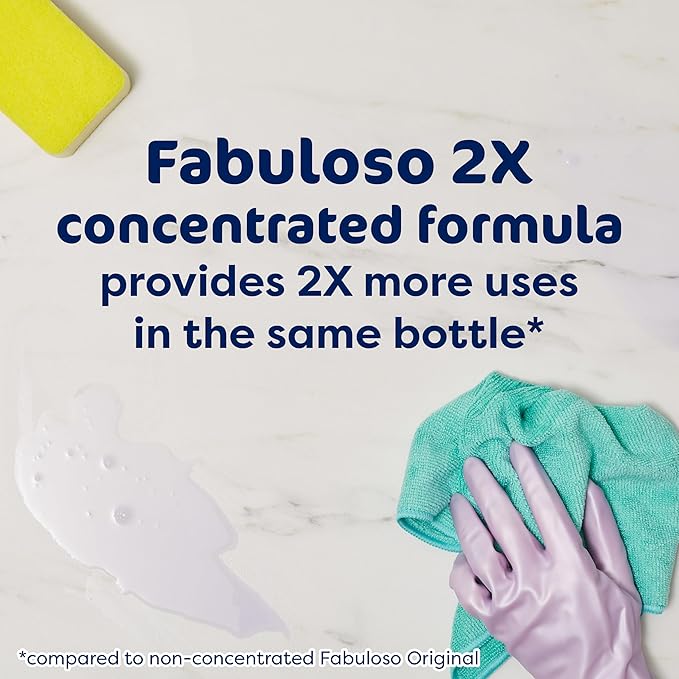 Fabuloso Multi-Purpose Cleaner, 2X Concentrated Formula, Refreshing Lemon Scent, 56 oz