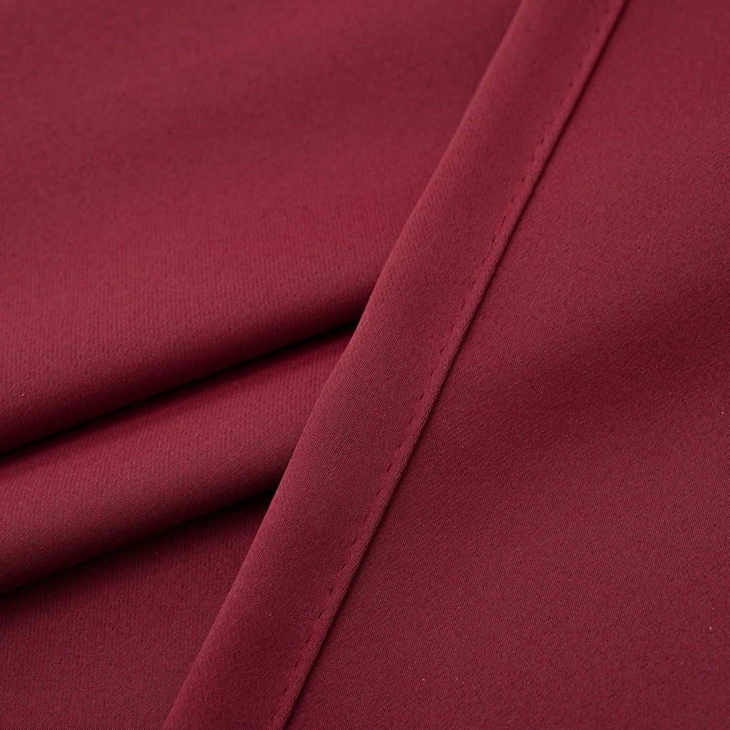 Pickluc Burgundy Cafe Curtain (Half Window Curtain) 36 Inches Length, Rod Pocket Small Kitchen Curtain, Short Blackout Curtain for Small Window, 30" Wide and 36" Long, 2 Panels