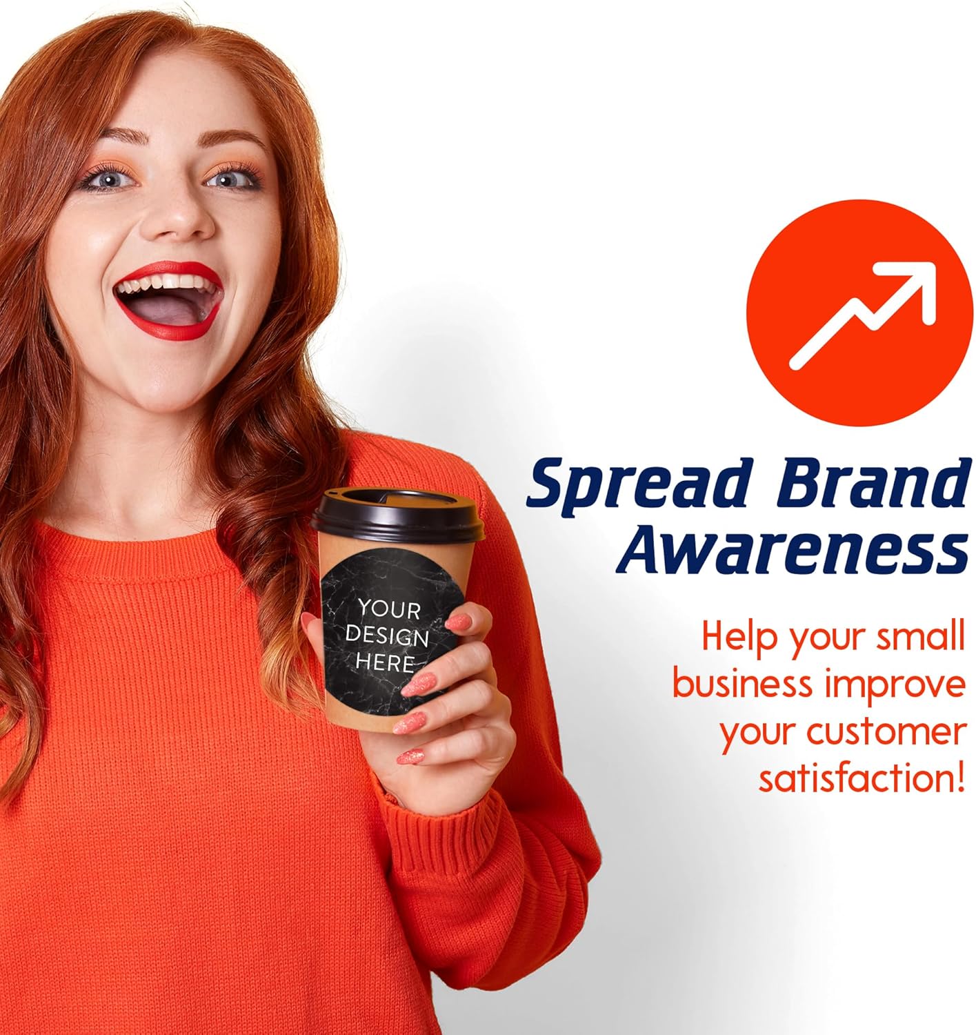 100 Custom Vinyl Stickers - Upload Your own Image, Text, Design, Logo - Personalized Logo Labels for Handmade, Packaging, Bottle, Jars, Candle, Brand Stickers (Black Marble, 6x6)