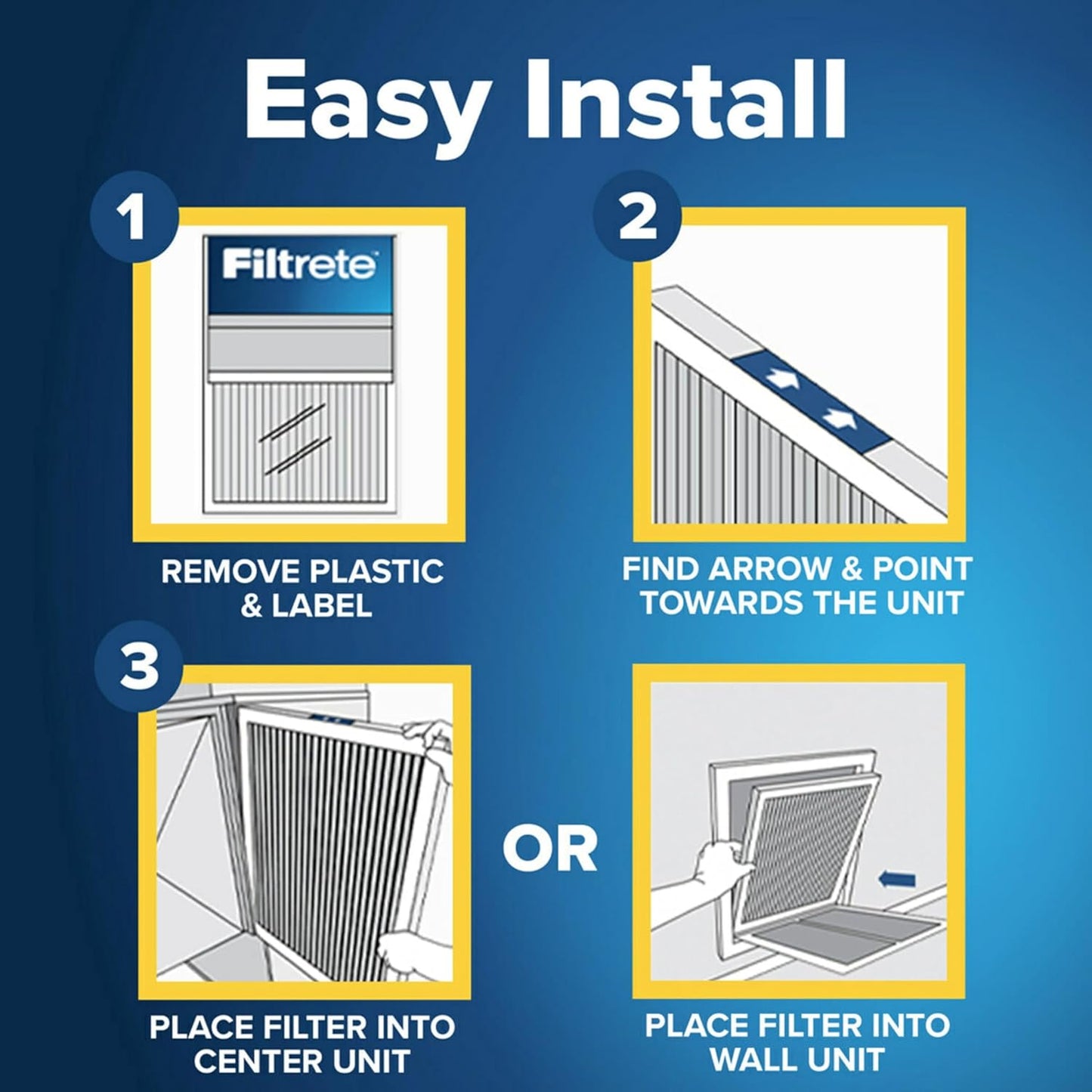 Filtrete 18x30x1 AC Furnace Air Filter, MERV 11, MPR 1000, Micro Allergen Defense, 3-Month Pleated 1-Inch Electrostatic Air Cleaning Filter, 4 Pack (Actual Size 17.81 x 29.81 x 0.81 in)