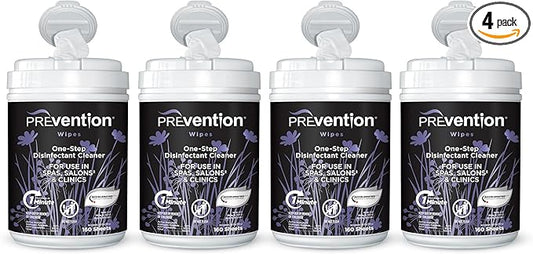 Prevention Wipes – Multi-Surface Cleaning Wipes – Canister, 160 Count (Pack of 4)