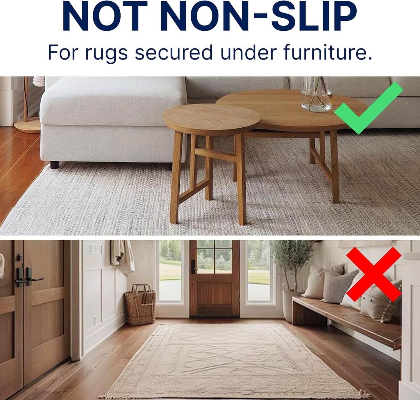 RUGPADUSA - Eco-Plush - 9' Round - 1/4" Thick - 100% Felt - Premium Cushioned Rug Pad - Available in 3 Thicknesses, Many Custom Sizes