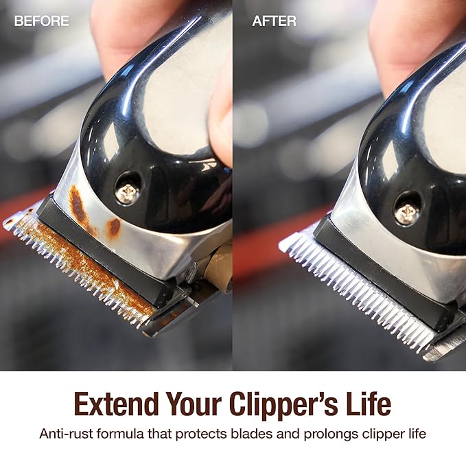CLIPPERCIDE 5-in-1 Clipper Disinfectant Spray 15oz, 1 Pack | Cleans, Lubricates, Cools, Prevents Rust & Disinfects | Professional Clipper Spray for Barbers, Stylists & Pet Groomers | Made by Barbicide