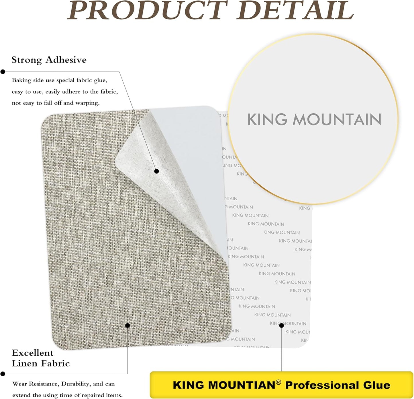 Coarse Linen Repair Patches, Self-Adhesive Linen Fabric Patches, 8X11 inch 2 PCS, Multi Color, Can be Used for Linen Sofa Repair and Linen Clothes Repair(8" x 11"-2PCS,Cream-Gray 1.0)