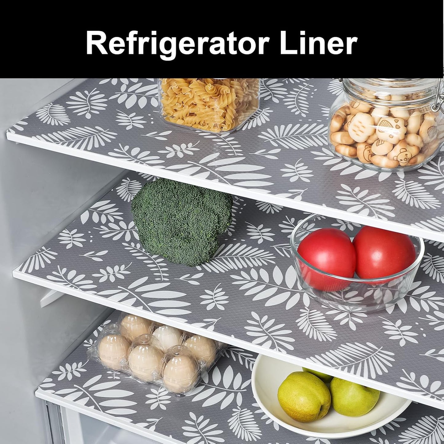 Cooyes Shelf and Drawer Liners for Kitchen Cabinets, Non Adhesive Cabinet Liner, EVA Waterproof Durable Non-Slip Drawer Mats for Shelves, Refrigerator, Storage, Desks