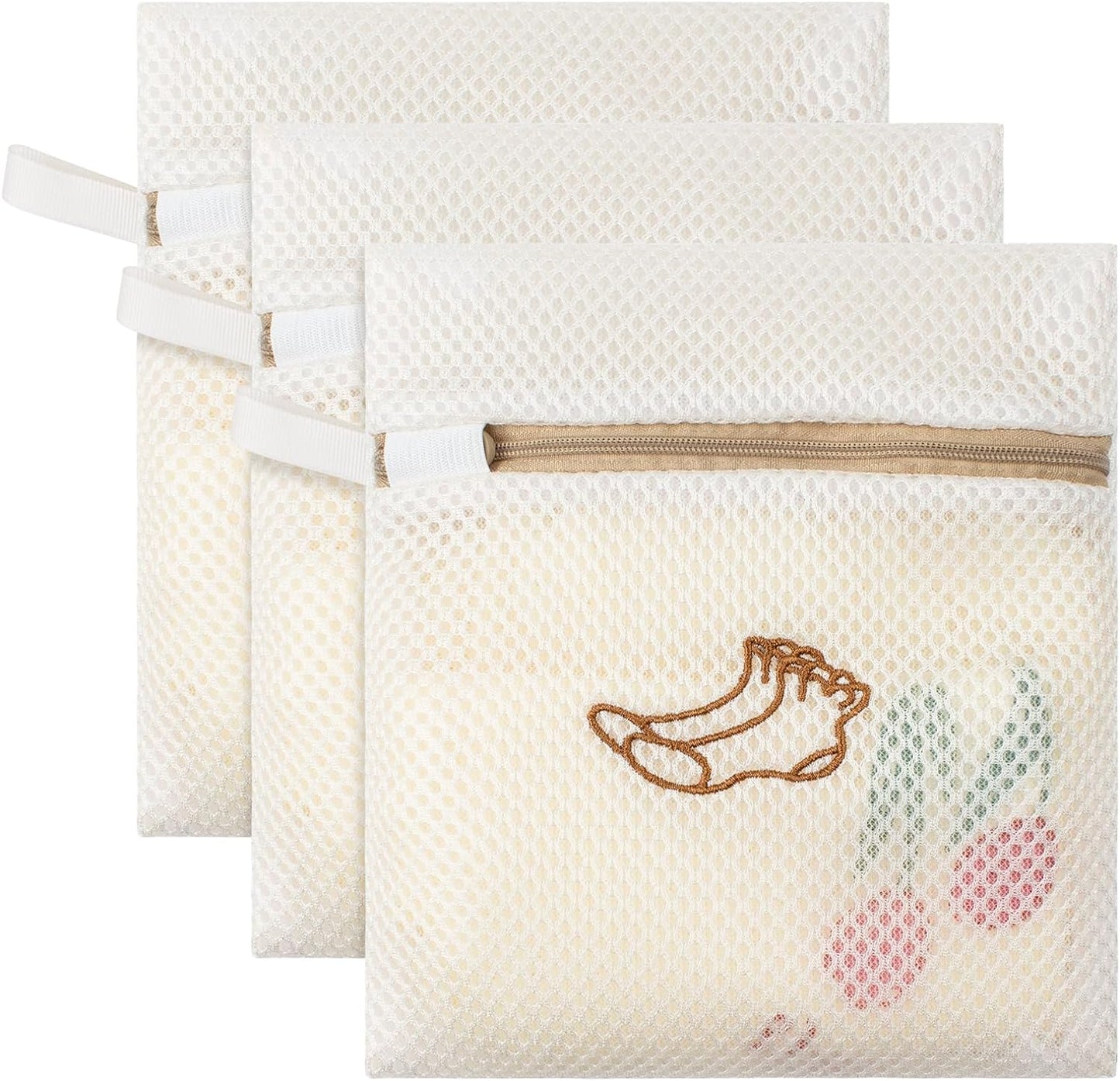 3 Pack Sock Laundry Bags by MDSXO- Small Durable Lingerie Delicates Bag for Washing Machine for Socks, Masks, Underwear [3 Pack]