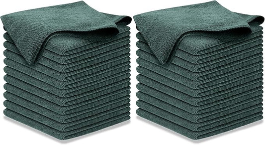 USANOOKS Premium 300GSM Microfiber Cleaning Cloth - 12.5"x12.5" High Performance - 1200 Washes, Ultra Absorbent Microfiber Towels for Cars Undercarriage, Rims & Engine Bay Cleaning - Microfiber Cloth
