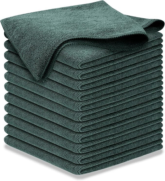 USANOOKS Premium 300GSM Microfiber Cleaning Cloth - 12.5"x12.5" High Performance - 1200 Washes, Ultra Absorbent Microfiber Towels for Cars Undercarriage, Rims & Engine Bay Cleaning - Microfiber Cloth