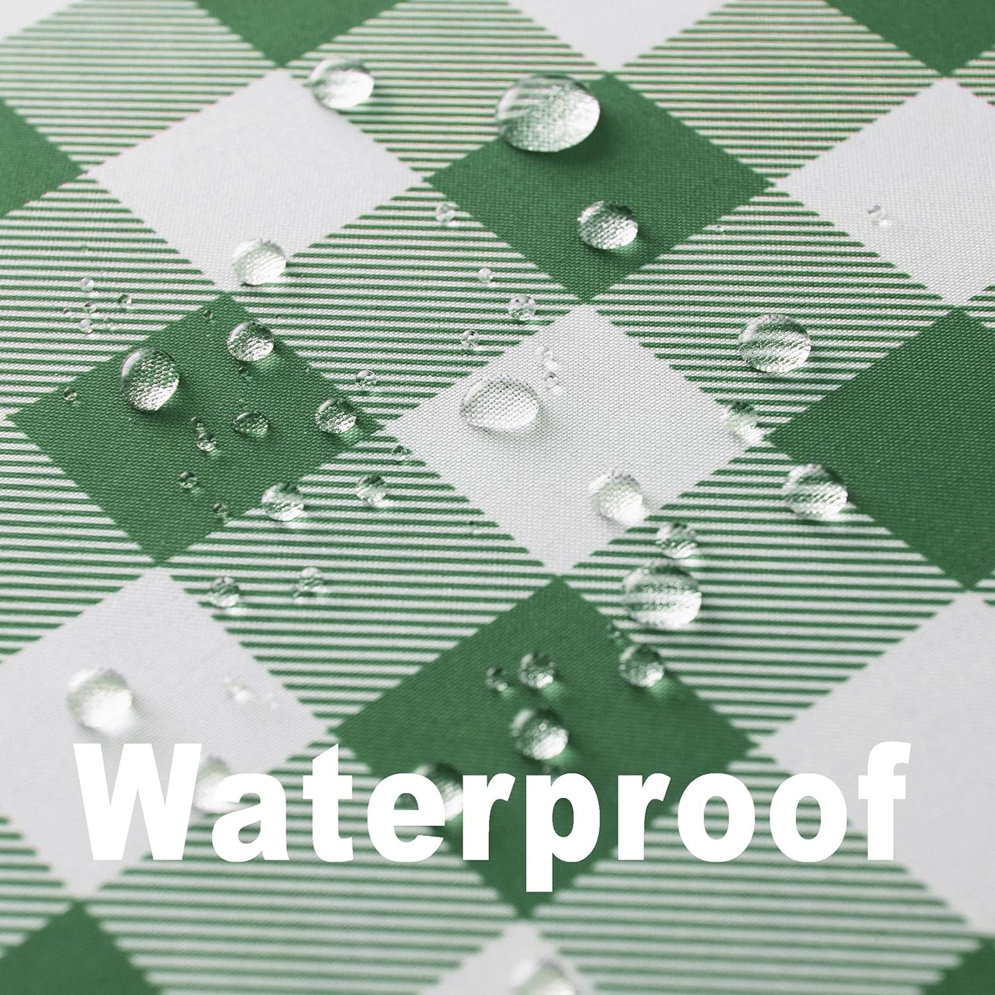 Waterproof Checkered Tablecloth Fabric - Rectangle 58x84 Inch Classic Gingham Buffalo Plaid Table Cloth for Indoor/Outdoor Use - Washable Table Cover for Kitchen, BBQs, and Parties