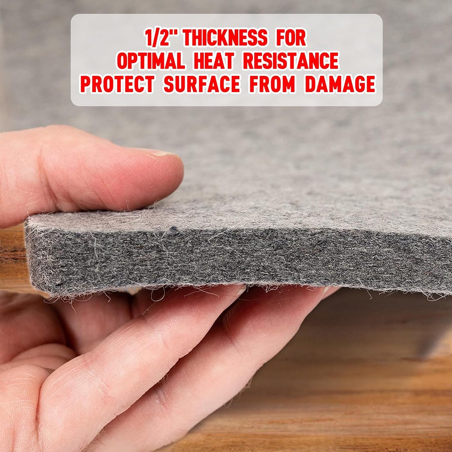 ZOMONETI 24" x 18" Wool Pressing Mat 100% New Zealand Felted Wool Ironing Mat Pad Blanket for Quilter, Sewing, Quilting Supplies and Notions