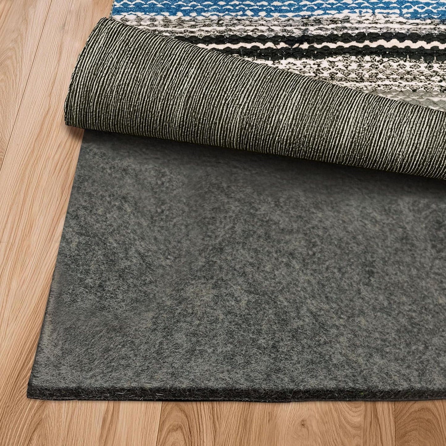 Nevlers 6x9 Rug Pad Non Slip – 1/4" Thick Felt TPO Dual-Layer Grip Mat | Anti Skid Rug Gripper for Hardwood Floors & More, Customizable Carpet Pad for Floor Protection, Floor Padding for Added Comfort