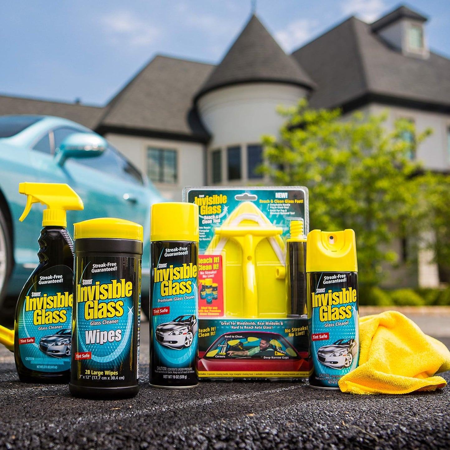 Invisible Glass 91163-5PK Premium Aerosol Glass and Window Cleaner for Auto and Home, Streak-Free, Ammonia-Free, Tint-Safe, 15 oz (Pack of 5)