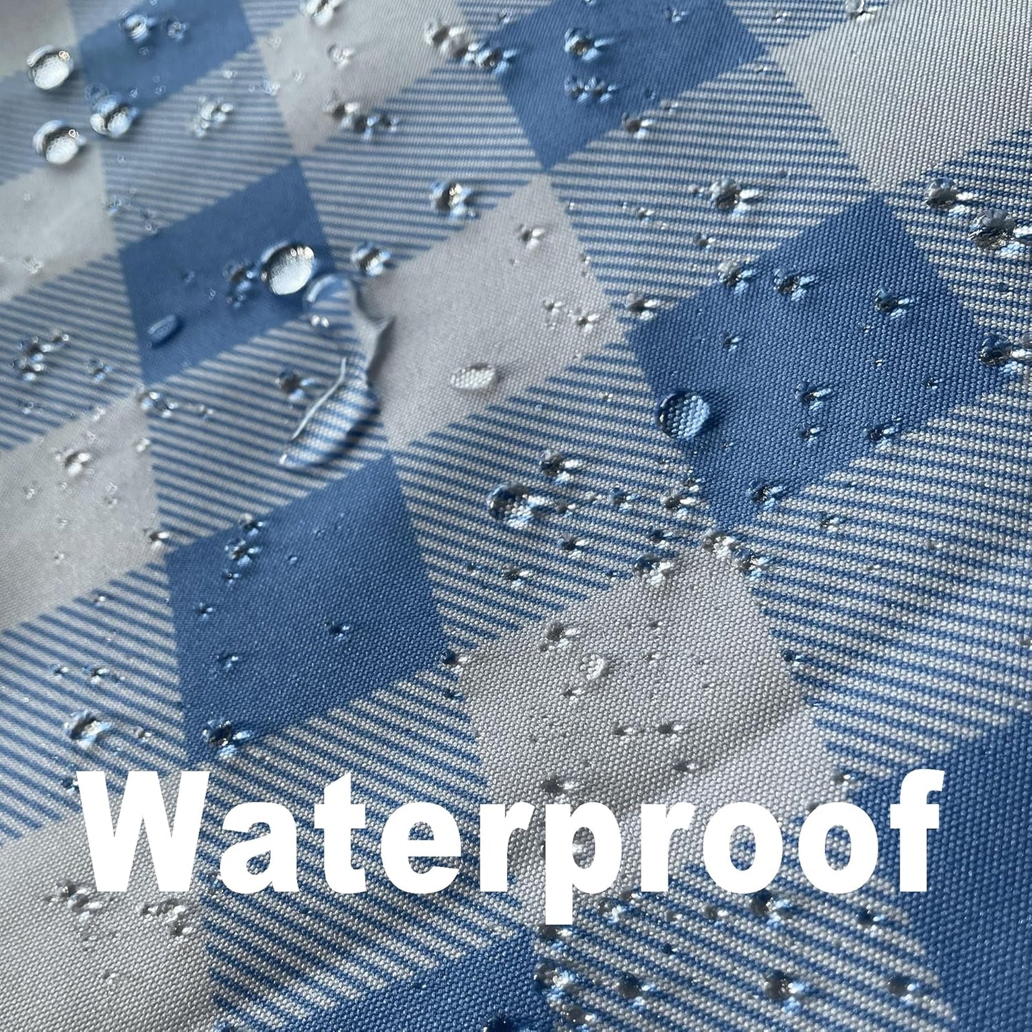 Classic Gingham Plaid Tablecloth Fabric - Rectangular 58x102 Inch Water Resistant Checked Table Cloth for Indoor/Outdoor Use - Table Cover for Kitchen, Picnics, Gardens, and Parties