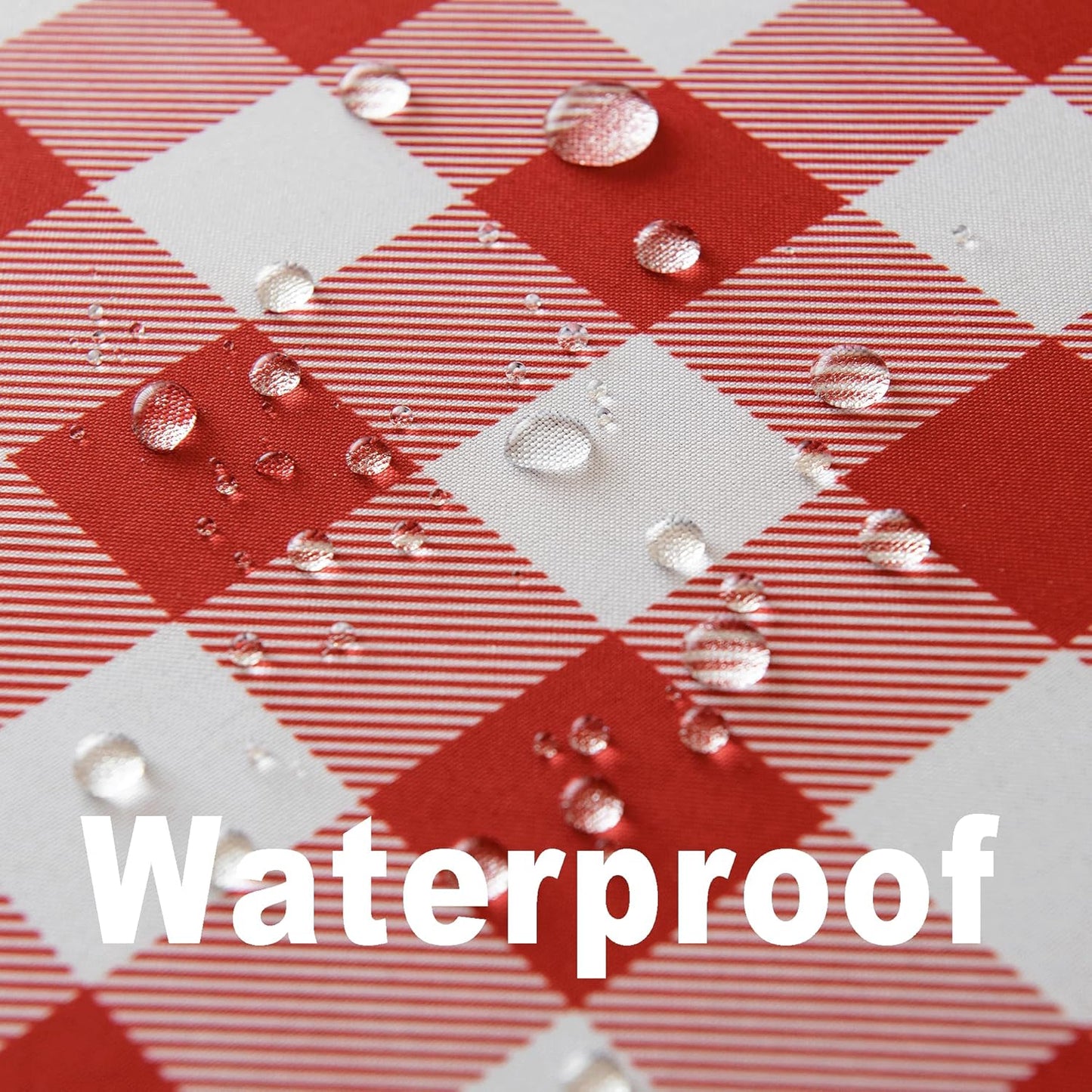 Classic Gingham Tablecloth Fabric - Oblong 58x120 Water Resistant Chequered Pattern Table Cloth for Indoor/Outdoor Use - Tabletop Cover for Birthday, Picnics, Gardens, and Parties