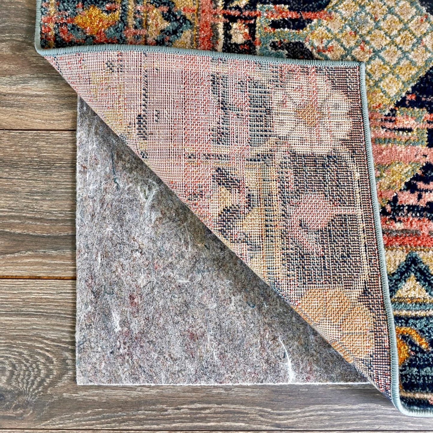RUGPADUSA - Dual Surface - 9'x12' - 1/8" Thick - Felt + Rubber - Non-Slip Backing Rug Pad - Adds Low-Profile Comfort and Protection