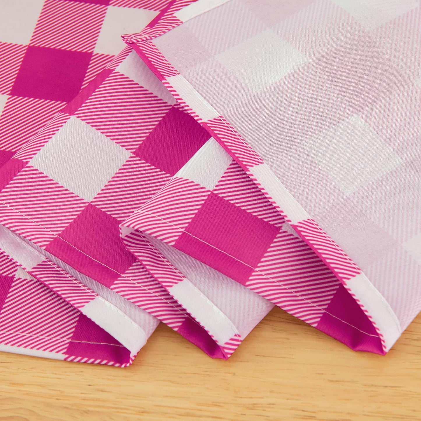 Classic Gingham Buffalo Tablecloth Fabric - Oblong 90x156 Inch Water Proof Checkered Table Cloth for Indoor Outdoor - Table Cover for Birthday, Picnics, BBQs, and Parties