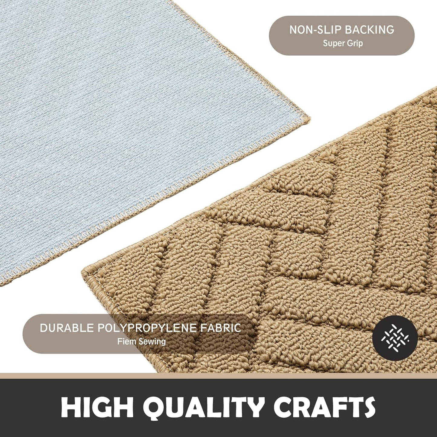 Door Mat Indoor Doormat, Brown Entryway Rug Door Mats Non-Slip Rubber Backing,Heavy Duty Low-Profile Entrance Rugs, Absorbent Resist Dirt Doormats Floor Door mat for Entryway,32"x48"