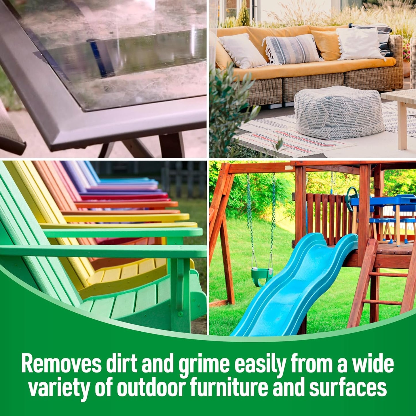 CLR Brands Outdoor Furniture Cleaner, 26 oz. Spray Bottle, Cleans Outdoor Surfaces, Remove Dirt and Grime from Fabric, Wood, Wicker, PVC, Plastic and More